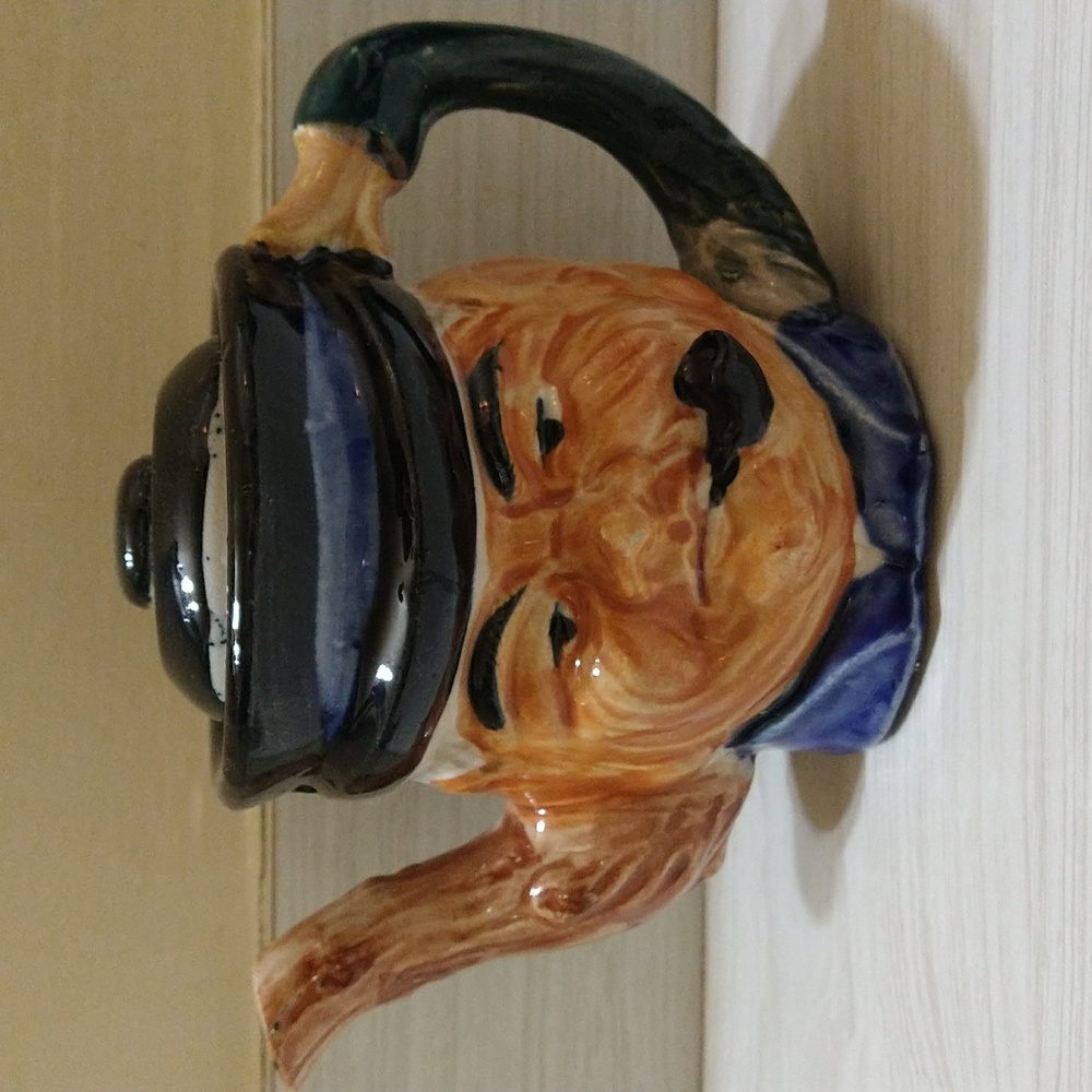 Vintage Toby Style Figural Teapot Colonial Head With Lid - Made In Japan